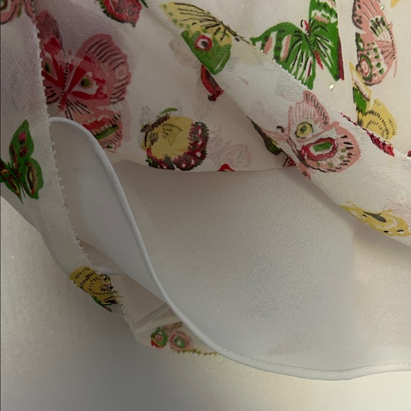 Idlentity by Lord & Taylor Multicolor Butterfly Camisole Y2K 100% Silk Rainbow - Picture 12 of 13